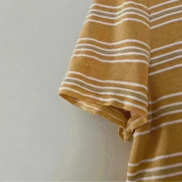 St. John Sport By Marie Gray Glitter Striped Pastel Knit Top - Picture 3 of 7